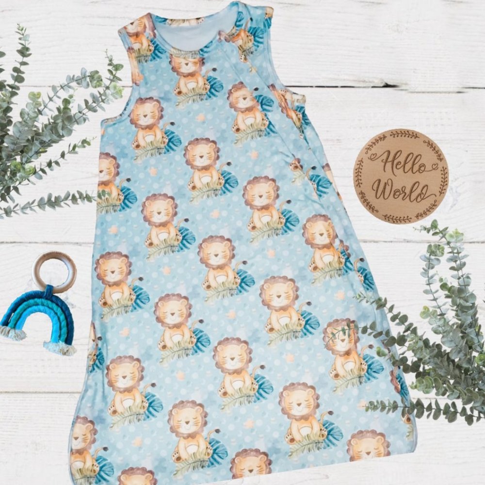 NEW! Infant Girls & Boys Lion Lined Sleep Bags | Baby Safe Sleep Blankets